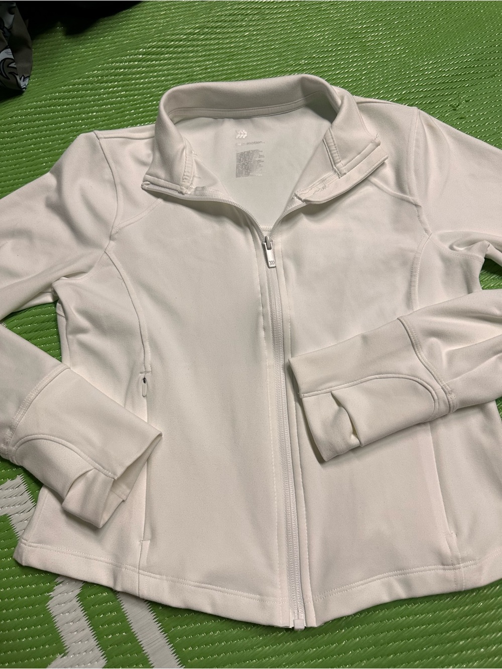 all in motion White Full-Zip Utility Jacket